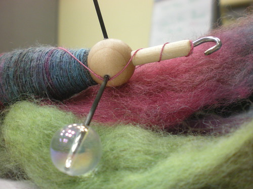 close up of spinning