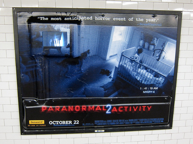 Paranormal Activity 2 Billboard With Embedded Video Display