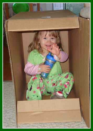 Naturally, she loves the box