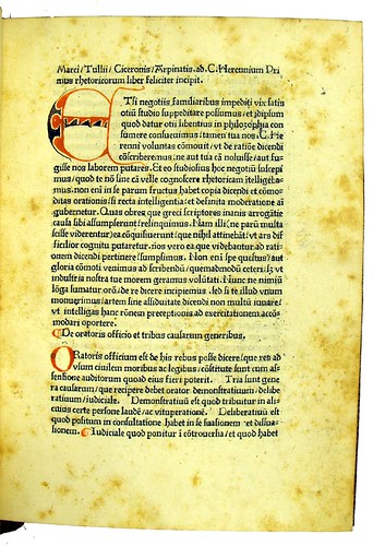 Incipit title in Cicero, Marcus Tullius [pseudo-]: Rhetorica ad C. Herennium