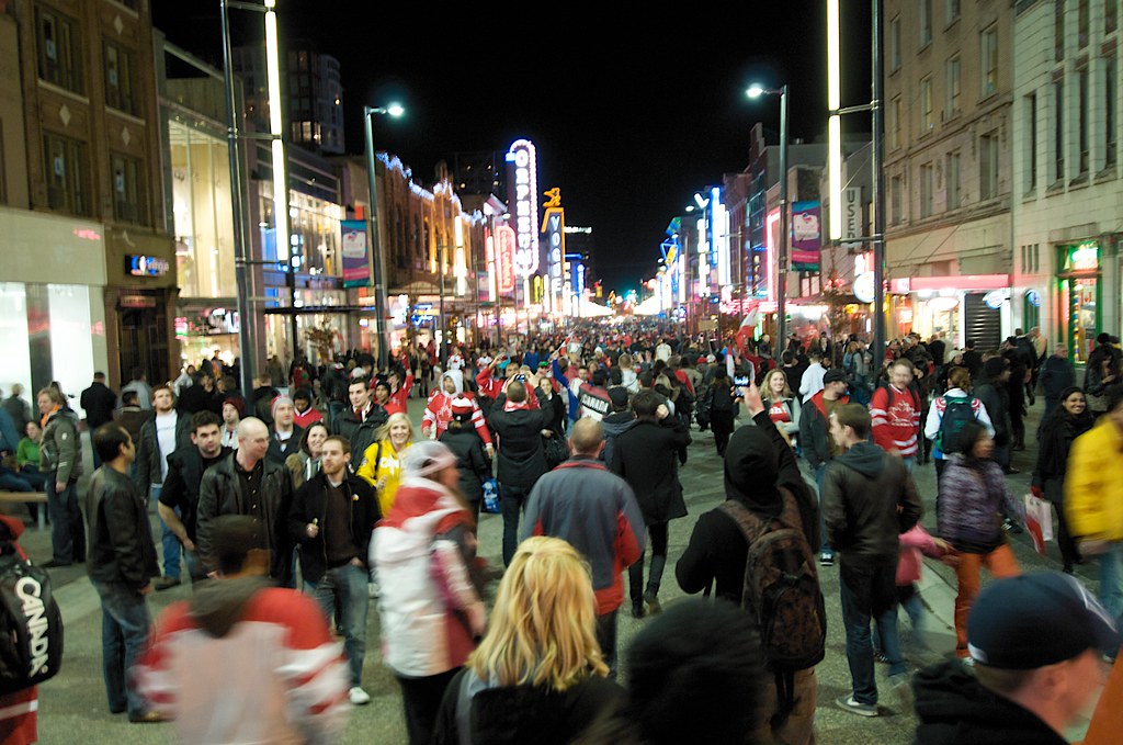 Crowded Granville Street