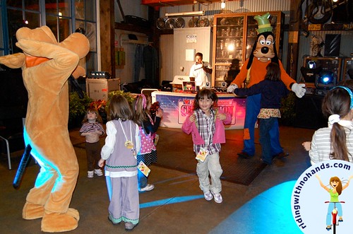 dancing with Pluto and Goofy
