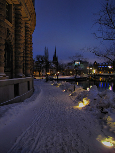 Stockholm At Night. Stockholm-Path-Night-