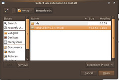 Screenshot 4 - Select KompoZer extension