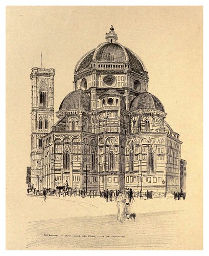 002-El Duomo-Santa Maria del Fiore y el Campanile-Florence  a sketch book (1914)- Richards Fred
