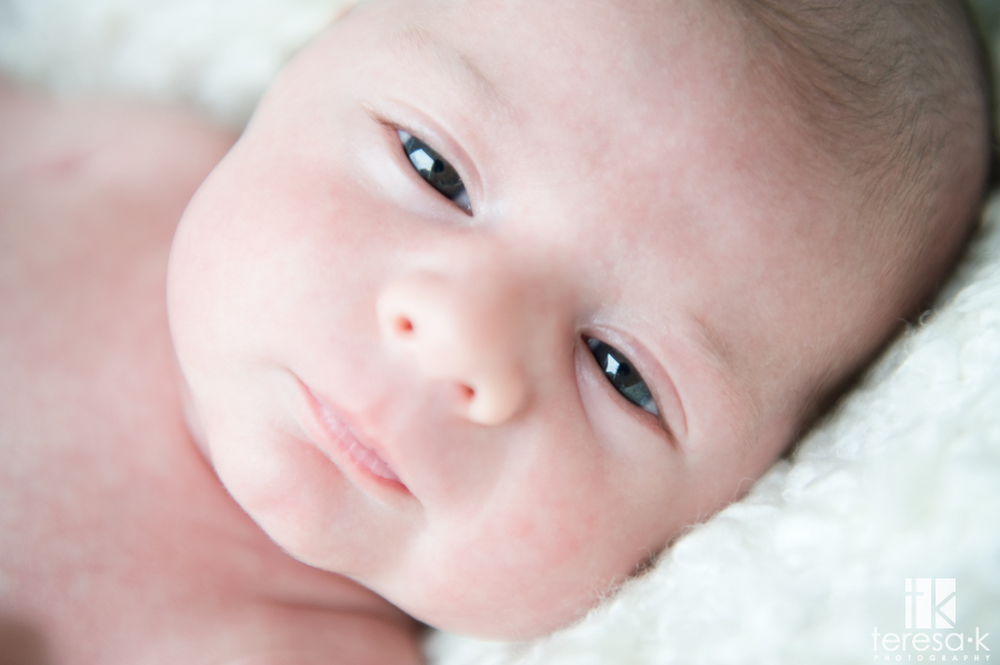 Gorgeous baby blue eyes, Noah's baby portraits, Folsom newborn photographer, Teresa K photography