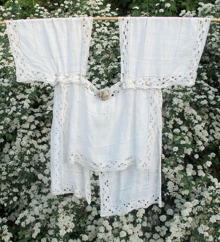 linen and lace blouse 