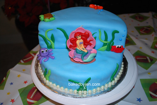 little mermaid cake - front