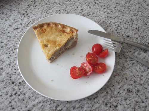 Tourtière and tomatoes