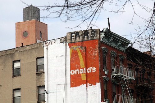 paritally whitewashed mcdonald's ad in nyc by dave cook