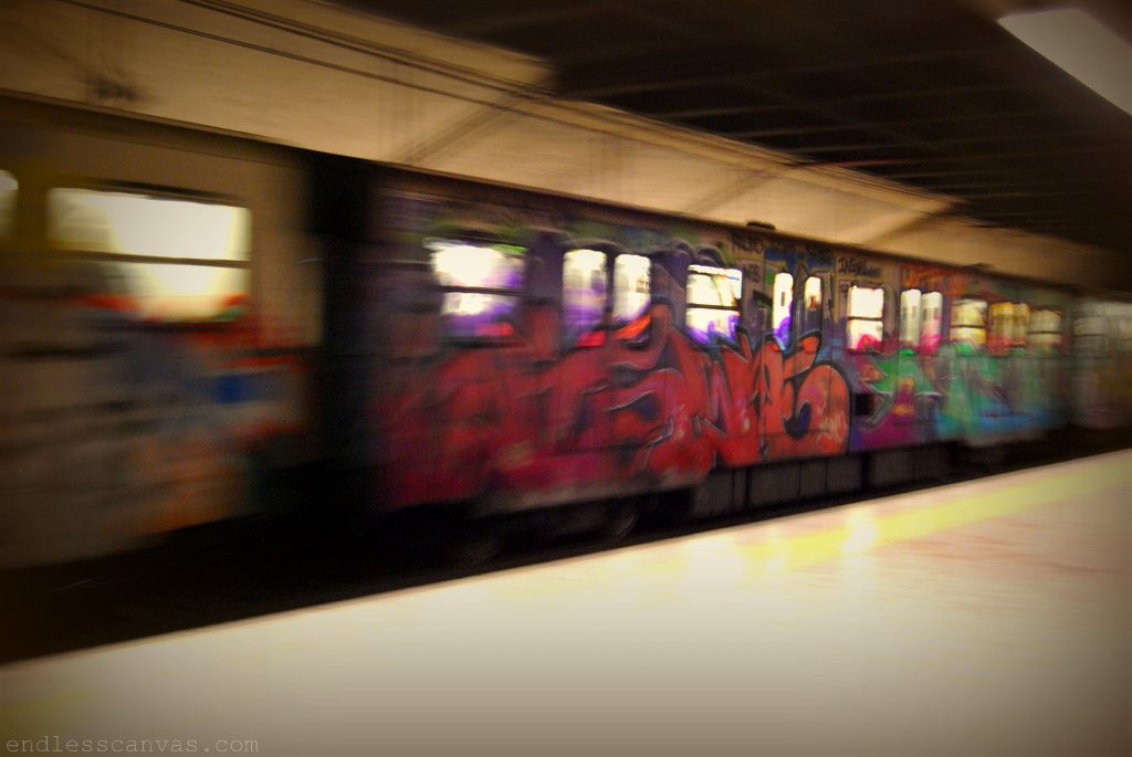 Metro Subway Graffiti Pieces in Rome Italy. 
