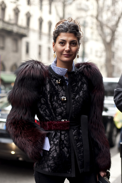 Mens  Fashion Show on The Stunning Fashion Director In A Dolce Gabbana Brocade And Fur