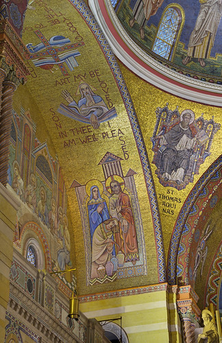 Cathedral Basilica of Saint Louis, in Saint Louis, Missouri, USA - mosaics in west sanctuary arch