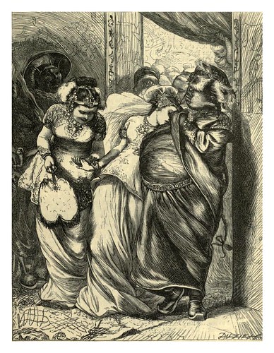 012-El dolor de la princesa Badroulboundour al separarse de su padre-A.B. Hougston-Dalziel's Illustrated Arabian nights' entertainments (1865)