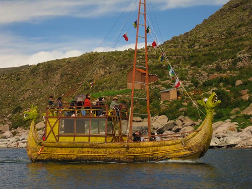 puma-headed reed boat