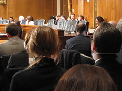 Climate Activists at Senate Hearing