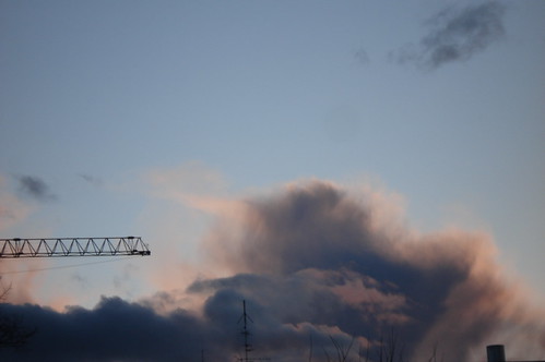 Oslo Crane in the clouds