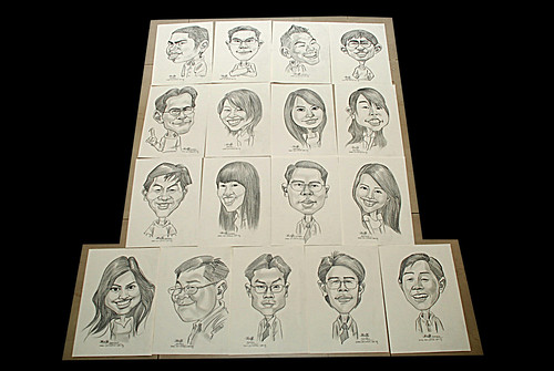 caricatures in pencil for Hello Technology