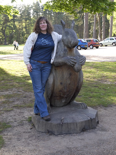Stephanie and giant squirrel