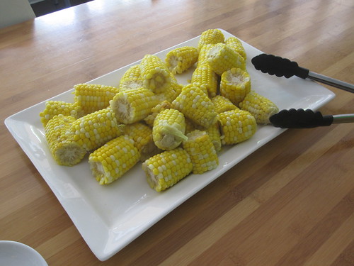 Corn was served family-style