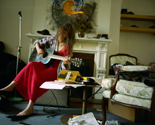 Patti and her guitar. Chelsea Hotel, New York, NY. 1996. by POV Docs, on Flickr