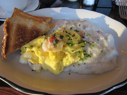 Lobster Scramble with Bacon Grits
