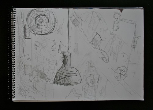 "Restaurant in San Telmo" - Pencil on Paper - 11"x14"