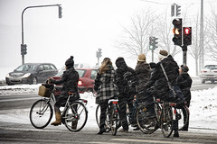 A Flurry of Winter Cyclists