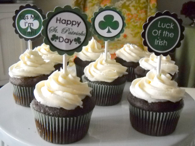 St. Patrick's Day Printable Cupcake Toppers