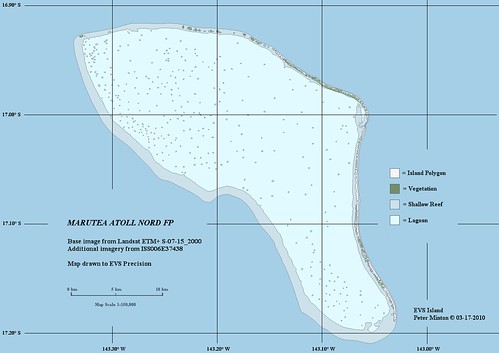 Marutea Atoll Nord FP - EVs Precision Map (1-150,000)