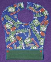 Football Toddler Pocket Bib with Flannel Backing