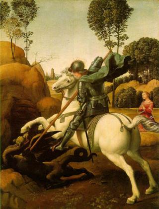 St. George and the Dragon, Raphael, c 1505