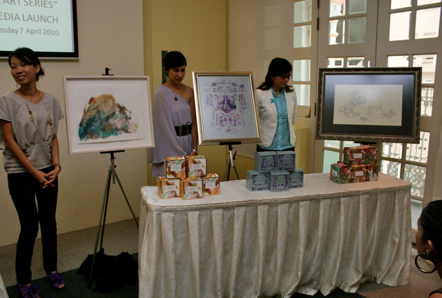 The three artists showcasing their work