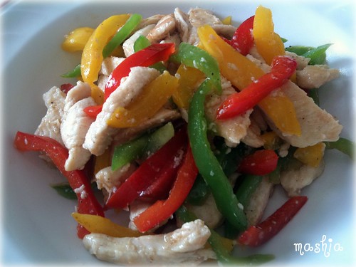 Chicken with Coloful Peppers