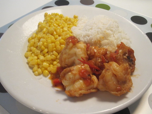 Shrimp, corn, rice