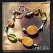 orecchini arancio verdi - green orange earrings LFVERAR