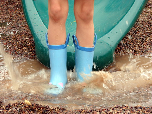 Testing Out the Rain Boots