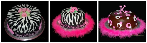 Pink Boa Zebra Birthday Cake Inspirations