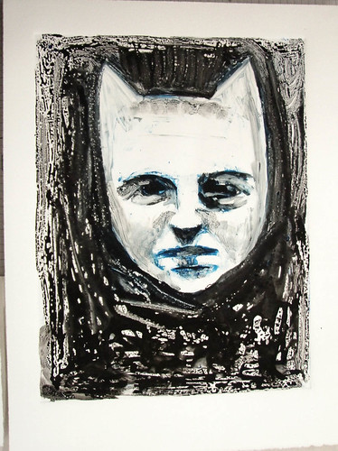 Monotype demo prints from Print Survey Class-waterbased inks, additive to ghost