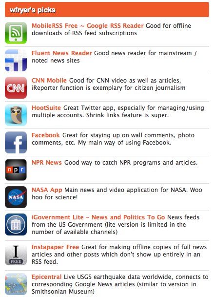 Favorite News and RSS Update Apps