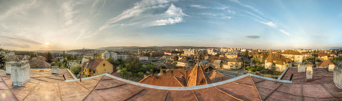 View from the rooftop towards Cluj city centre