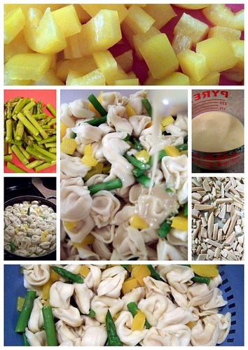 Tortellin-Asparagas Salad Collage