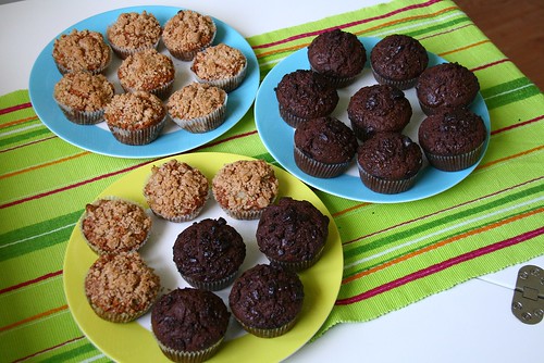 Chocolate Muffins / Apple Streusel Muffins