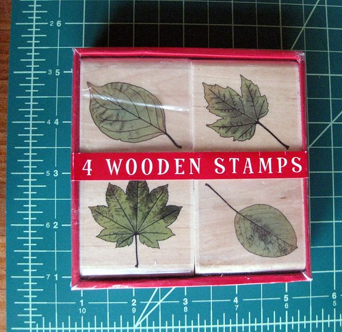 New leaf stamps, still in box with cellophane