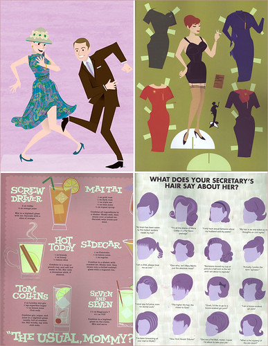 some of my favorite sections from the Mad Men Illustrated World by Dyna Moe