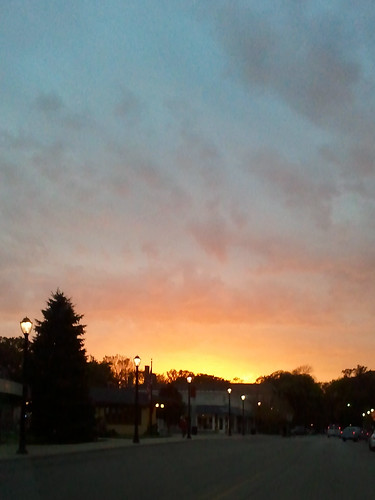 sunset on Linden