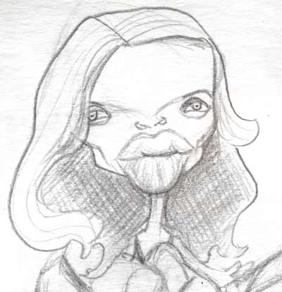 Caricature Sketchbook Melanie Theirry from Babylon A.D.
