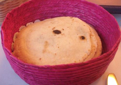 Tiny Homemade Tortillas at Rosa Mexicano
