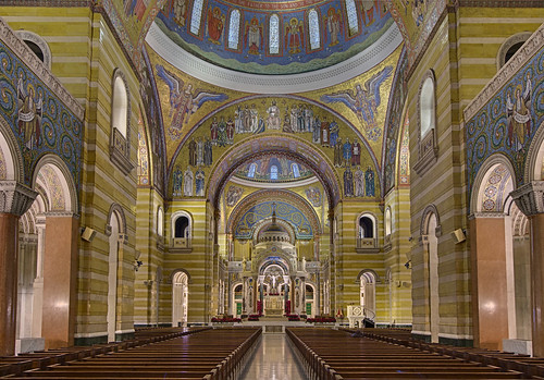 Cathedral Basilica of Saint Louis, in Saint Louis, Missouri, USA - nave