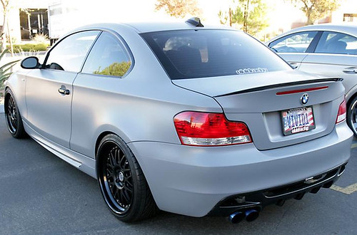 Car of the month for October 2009 is this Matte Battleship Gray BMW 135i 